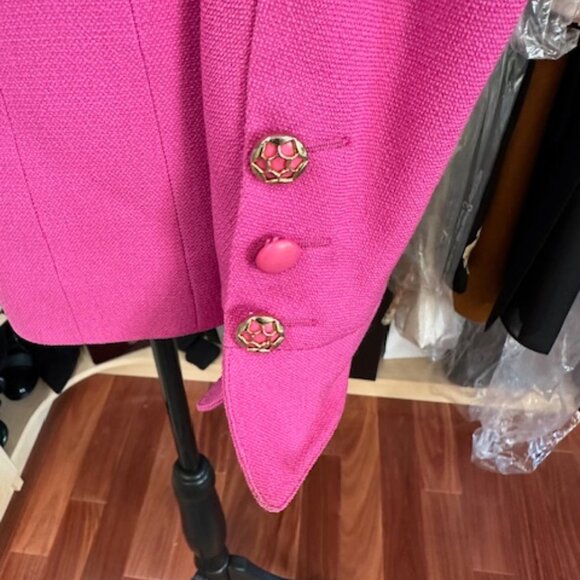 Karl Lagerfeld Wool Pinkist Blazer Size 38 - Picture 4 of 6